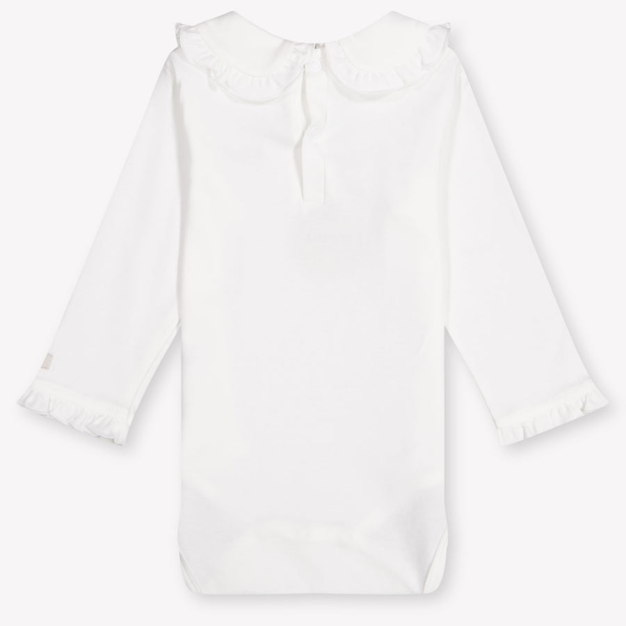Donsje Amsterdam Dovie Baby Girls Romper In OffWhite