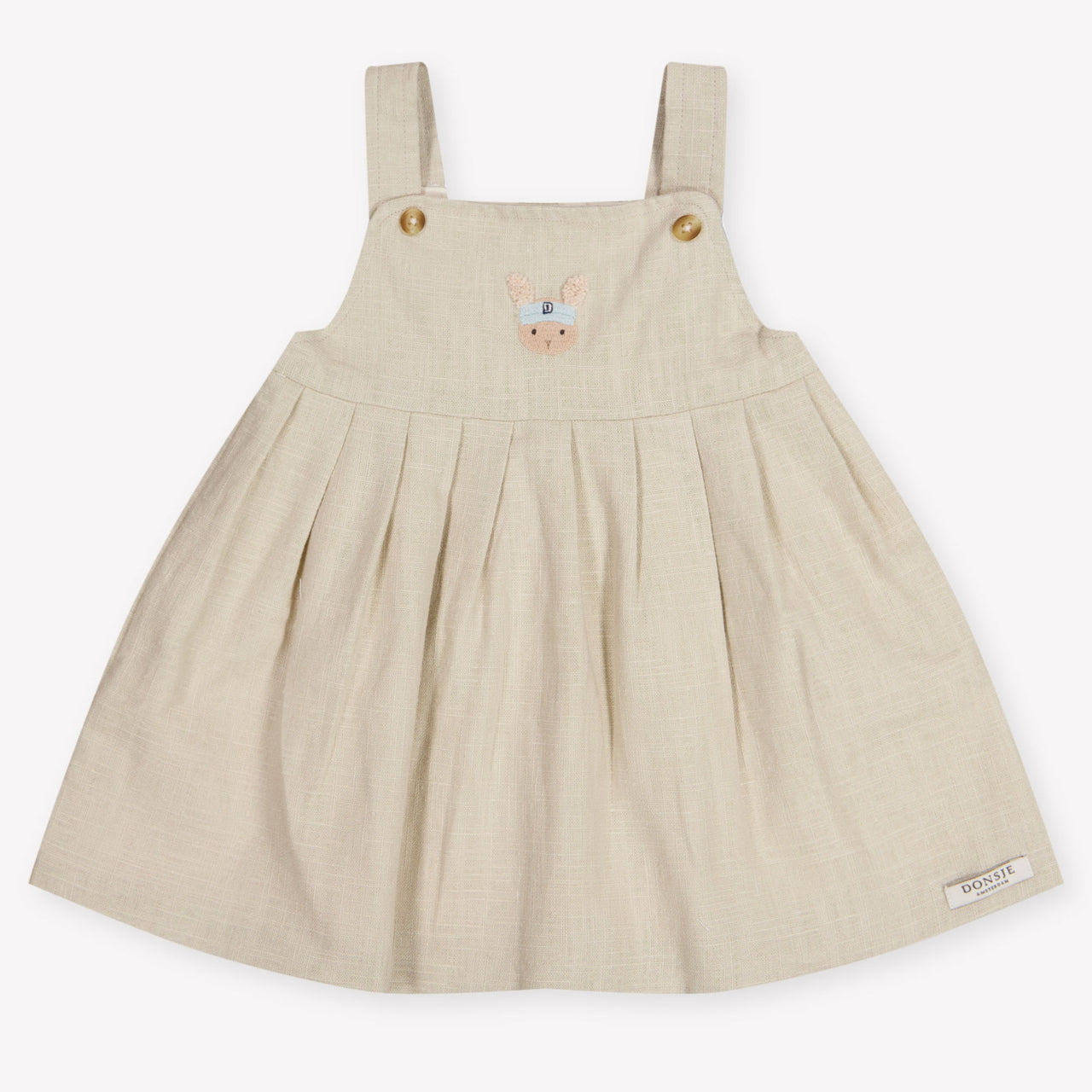Donsje Amsterdam Harpar Baby Meisjes Jurk In Zand