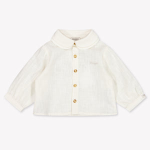 Donsje Amsterdam Anuche Baby Girls Blouse In OffWhite