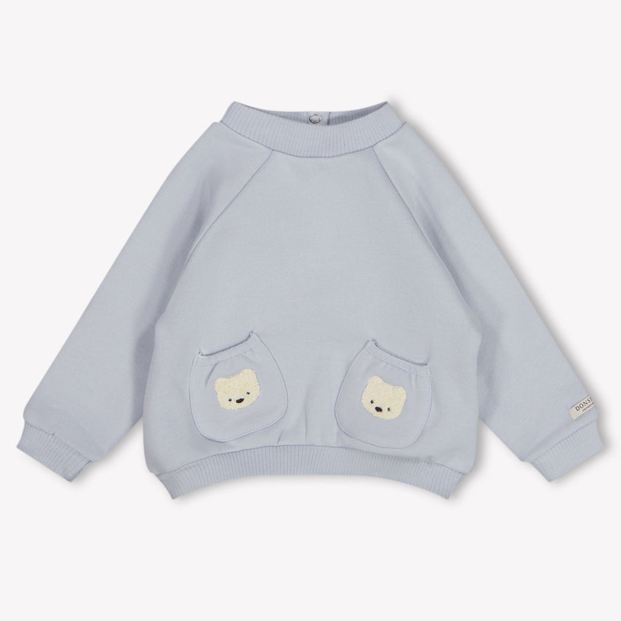 Donsje Amsterdam Foppe Baby Boys Sweater in Light Blue