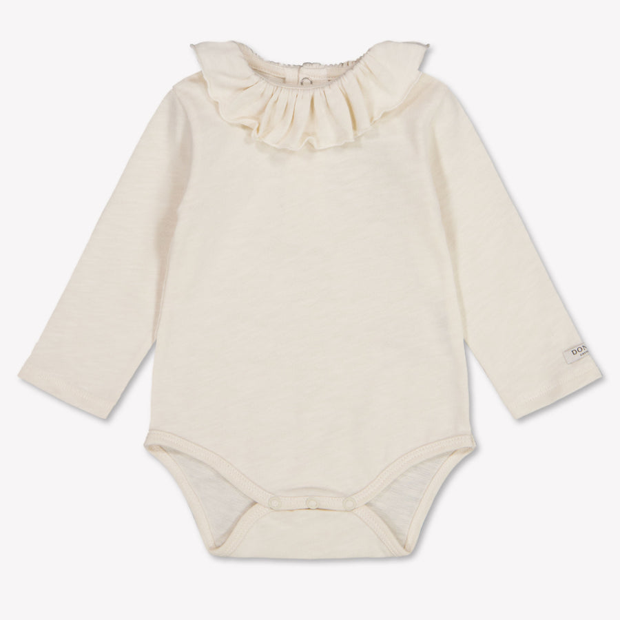 Donsje Amsterdam Zevi Baby Meisjes Rompertje In Licht Beige