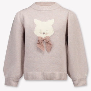 Donsje Amsterdam Denna Kids Girls Sweater In Light Pink
