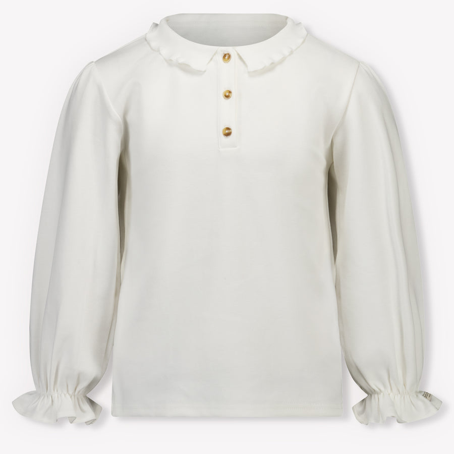 Donsje Amsterdam Pluimpje Girls Sweater in Off-White