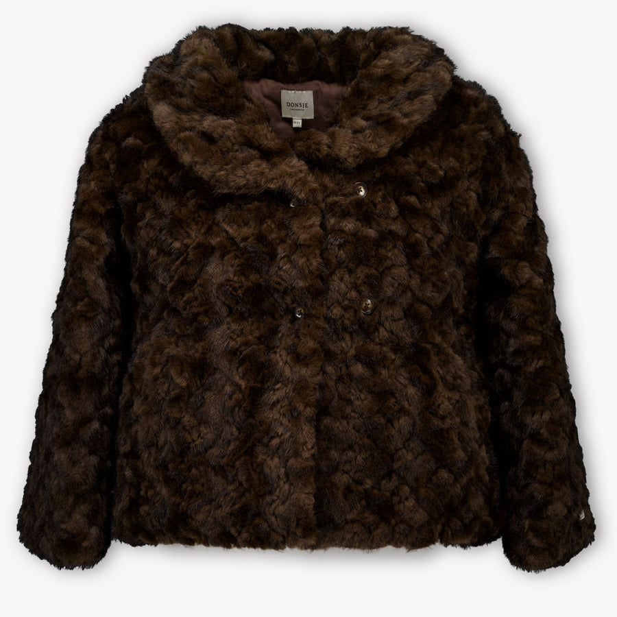 Donsje Amsterdam Kids Girls Jackets In Brown