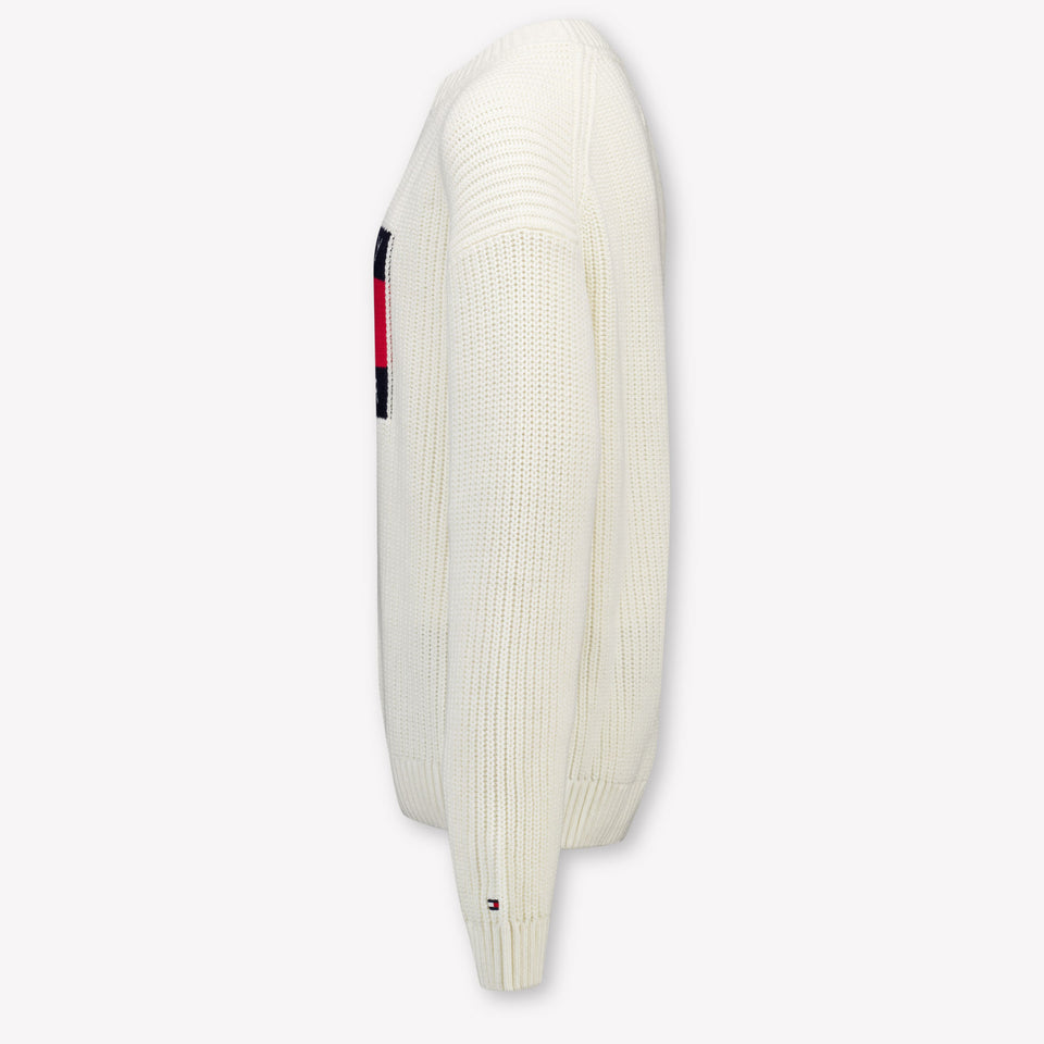 Tommy Hilfiger Kinder Jongens Trui In Off White