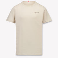 Tommy Hilfiger Kids Unisex T-Shirt In Beige