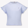 Tommy Hilfiger Kids Girls T-Shirt In Light Blue