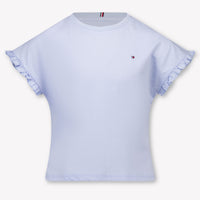 Tommy Hilfiger Kids Girls T-Shirt In Light Blue
