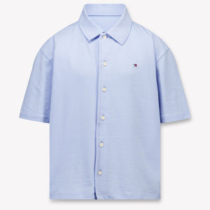 Tommy Hilfiger Kids Boys Polo In Light Blue
