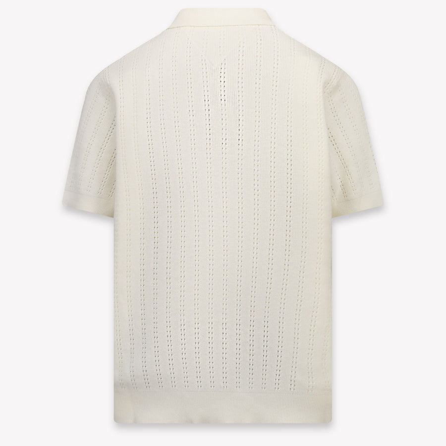 Tommy Hilfiger Kids Boys Polo In OffWhite