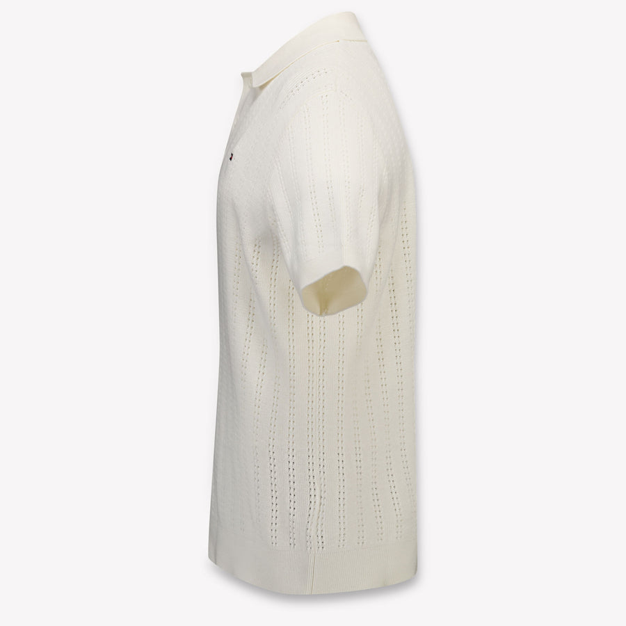 Tommy Hilfiger Kids Boys Polo In OffWhite