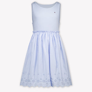 Tommy Hilfiger Kids Girls Dress In Light Blue