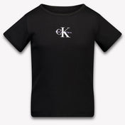 Calvin Klein Kinder Meisjes T-Shirt In Zwart