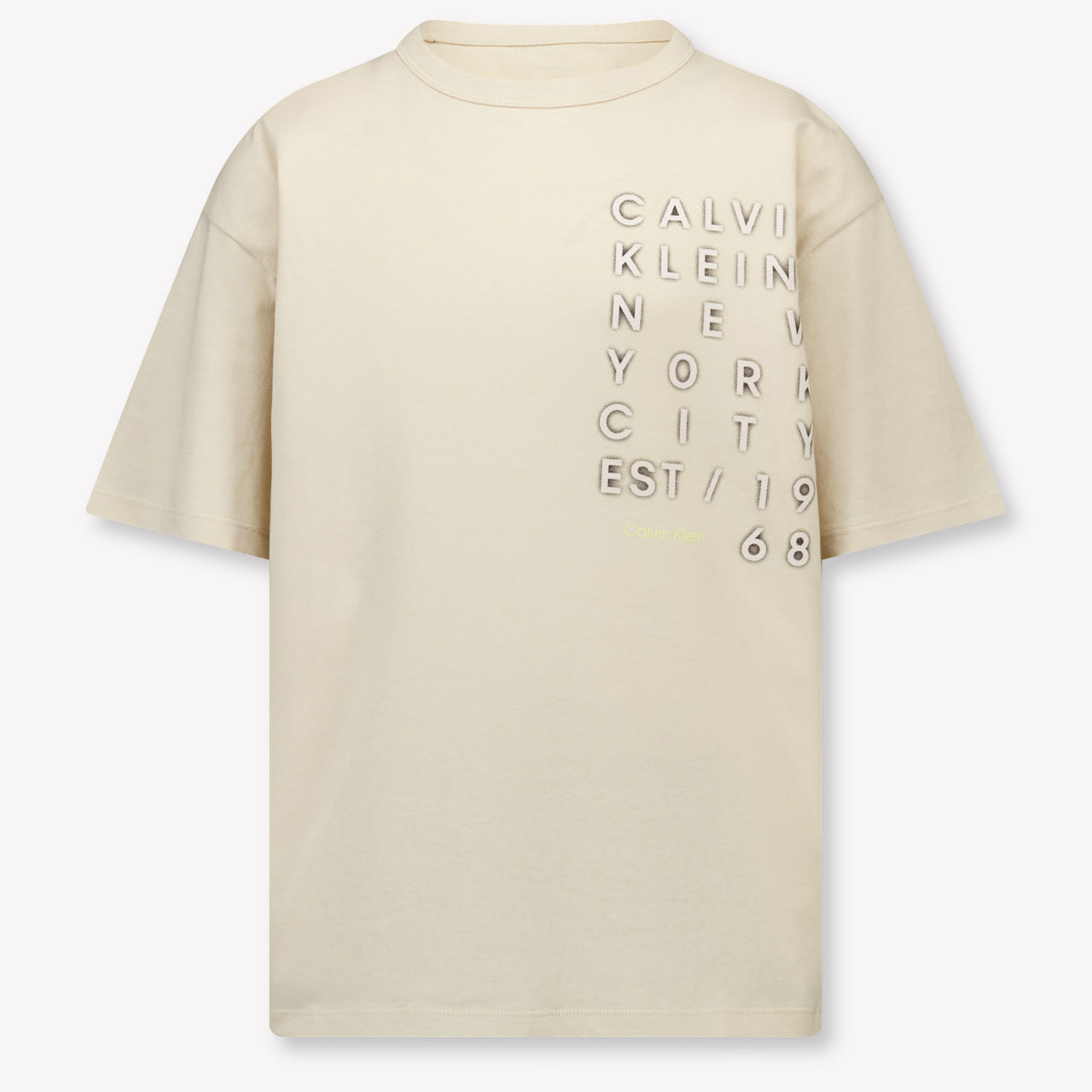 Calvin Klein Kids Boys T-Shirt In Light Beige