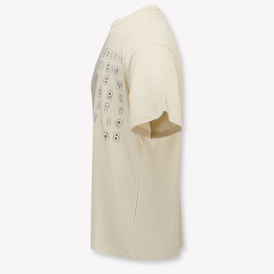 Calvin Klein Kids Boys T-Shirt In Light Beige