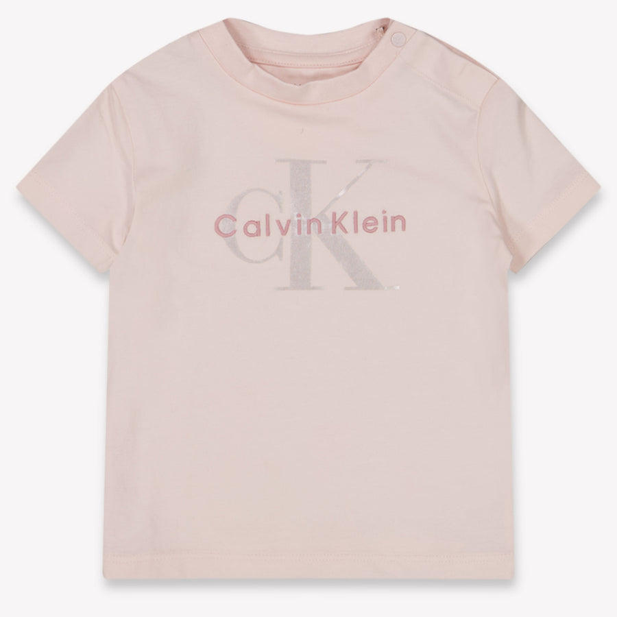 Calvin Klein Baby Girls T-Shirt In Light Pink