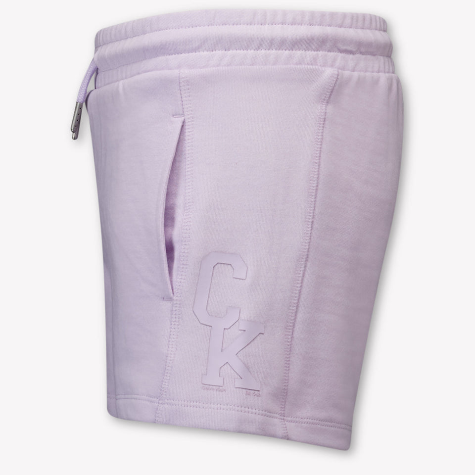 Calvin Klein Kids Girls Shorts In Lilac