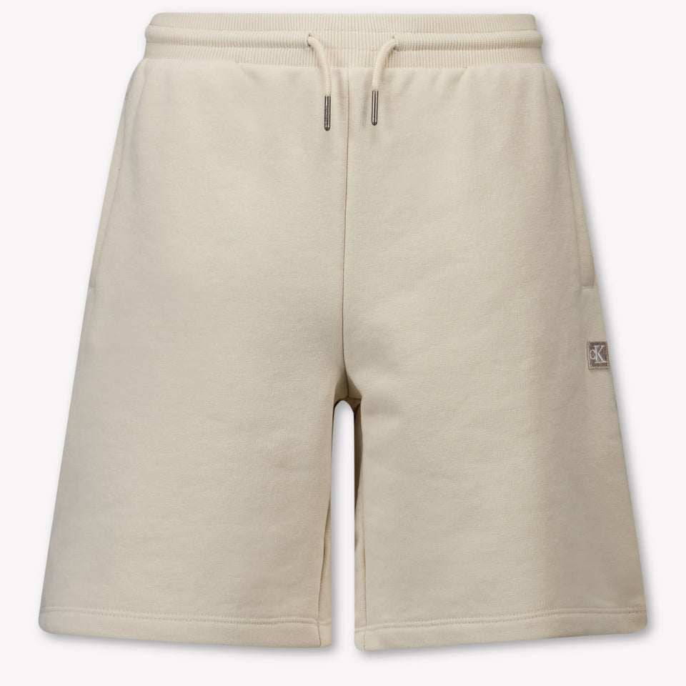 Calvin Klein Kids Unisex Shorts In Light Beige
