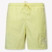 Calvin Klein Kids Boys Swimwear In Yellow