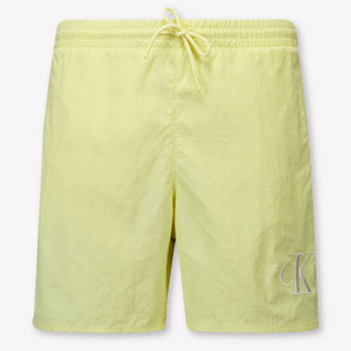 Calvin Klein Kids Boys Swimwear In Yellow