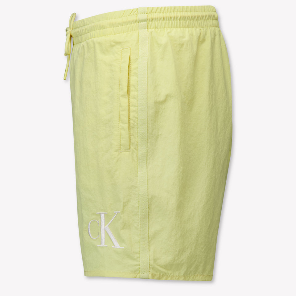 Calvin Klein Kids Boys Swimwear In Yellow