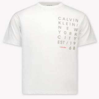 Calvin Klein Kinder Jongens T-Shirt In Wit