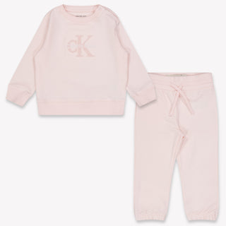 Calvin Klein Baby Unisex Jogging suit In Light Pink