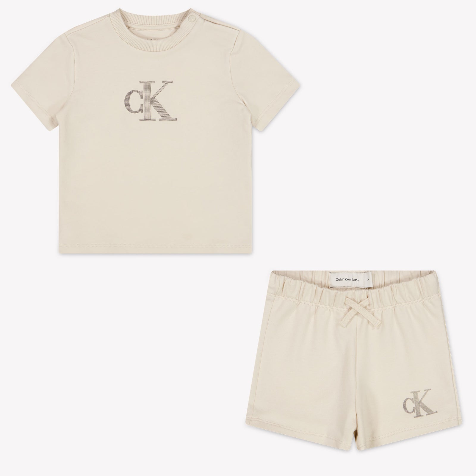 Calvin Klein Baby Unisex Set In Light Beige
