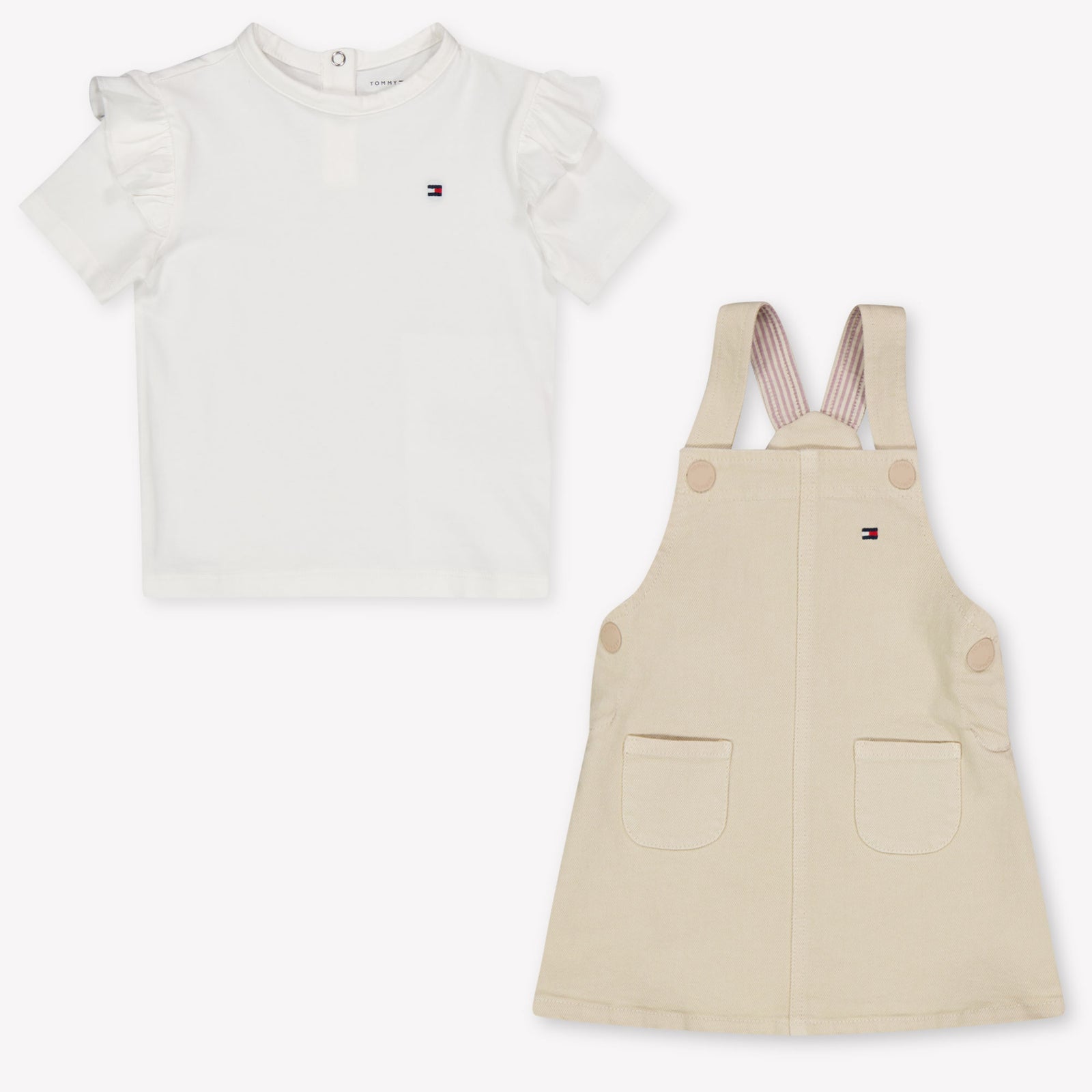 Tommy Hilfiger Baby Girls Set In Beige