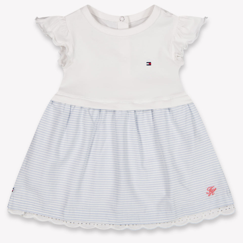 Tommy Hilfiger Baby Meisjes Jurk In Licht Blauw