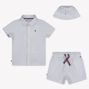 Tommy Hilfiger Baby Boys Set In Light Blue