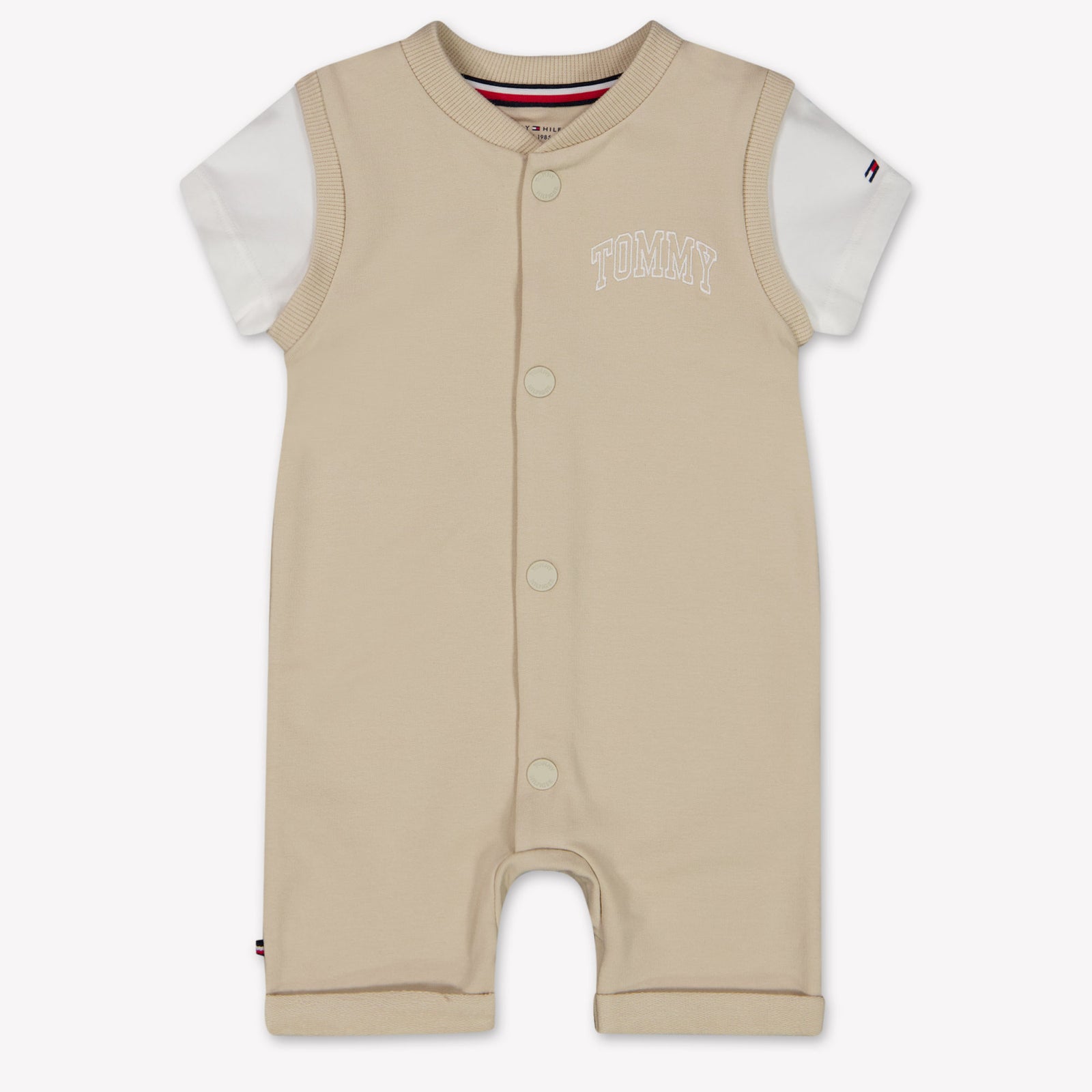 Tommy Hilfiger Baby Unisex Playsuit In Beige