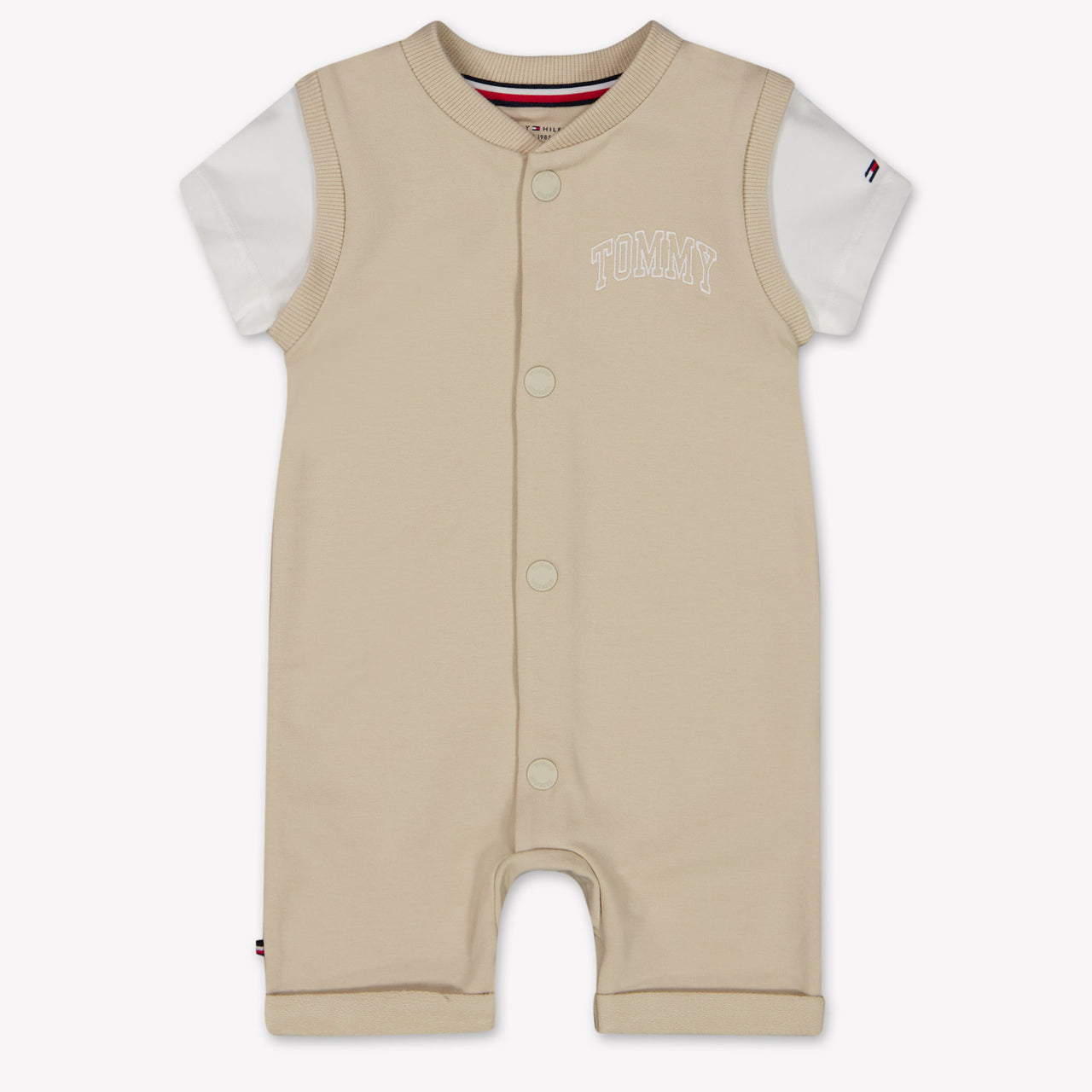 Tommy Hilfiger Baby Unisex Playsuit In Beige
