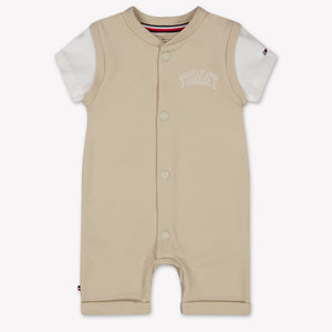 Tommy Hilfiger Baby Unisex Playsuit In Beige