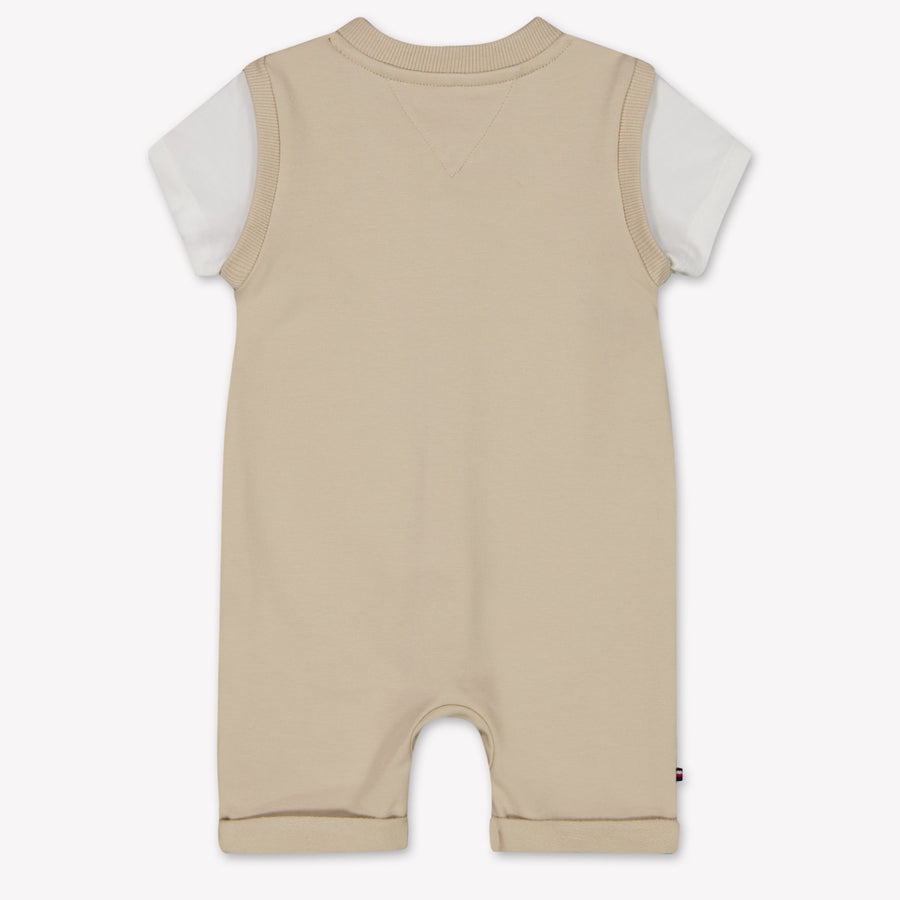 Tommy Hilfiger Baby Unisex Playsuit In Beige