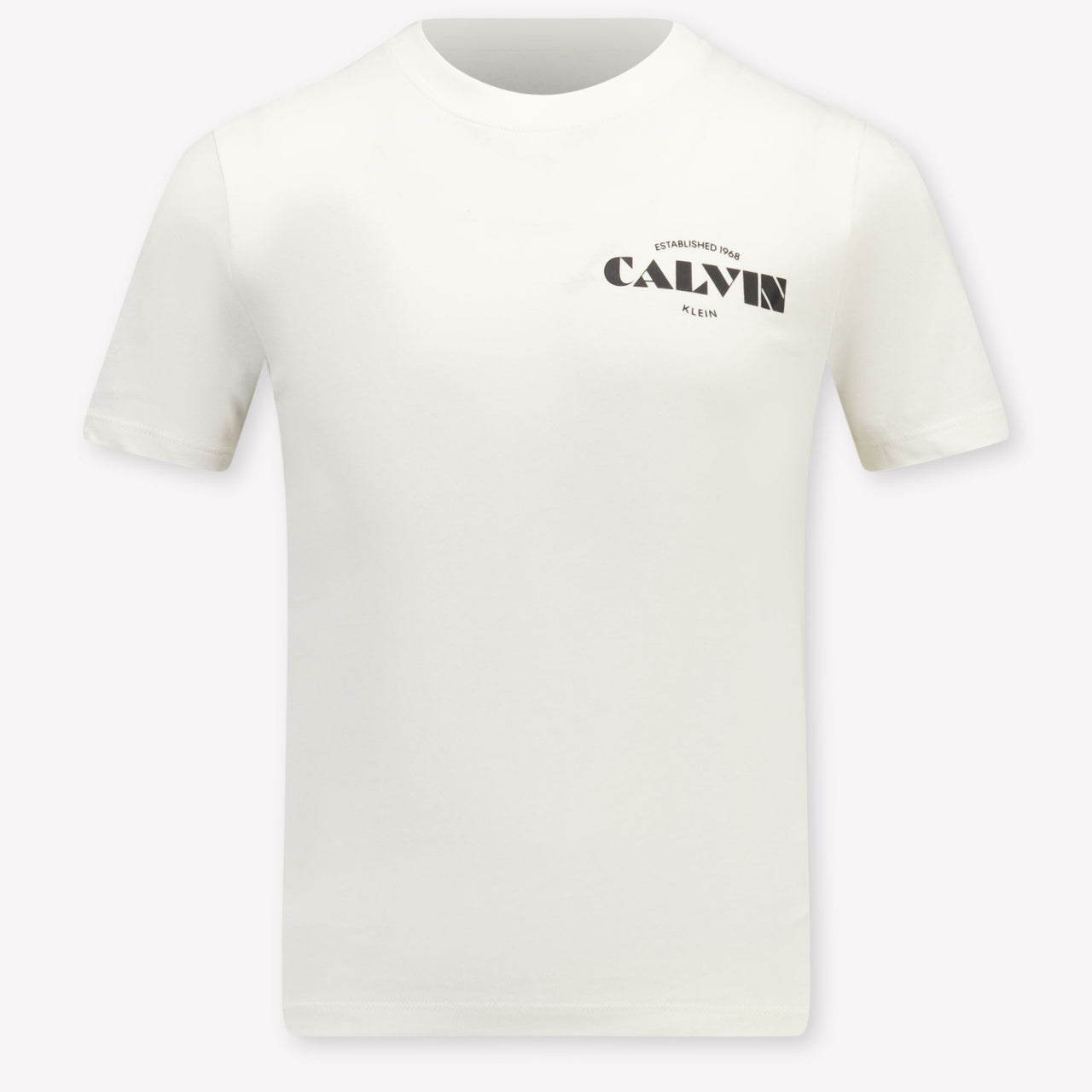 Calvin Klein Kinder Jongens T-Shirt In Off White