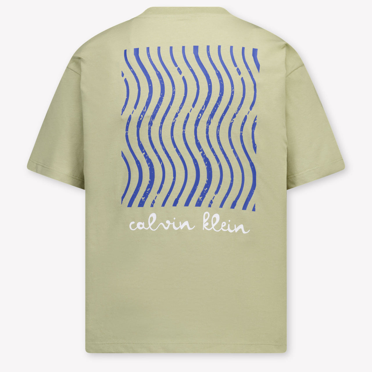 Calvin Klein Kids Boys T-Shirt In Olive Green