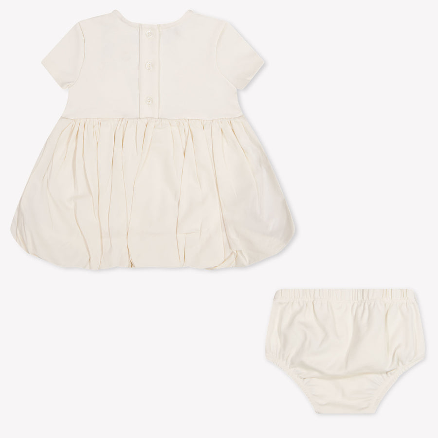 Calvin Klein Baby Meisjes Jurk In Off White