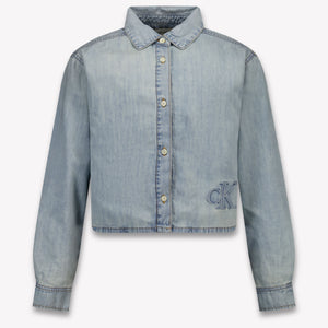 Calvin Klein Kids Girls Blouse In Jeans