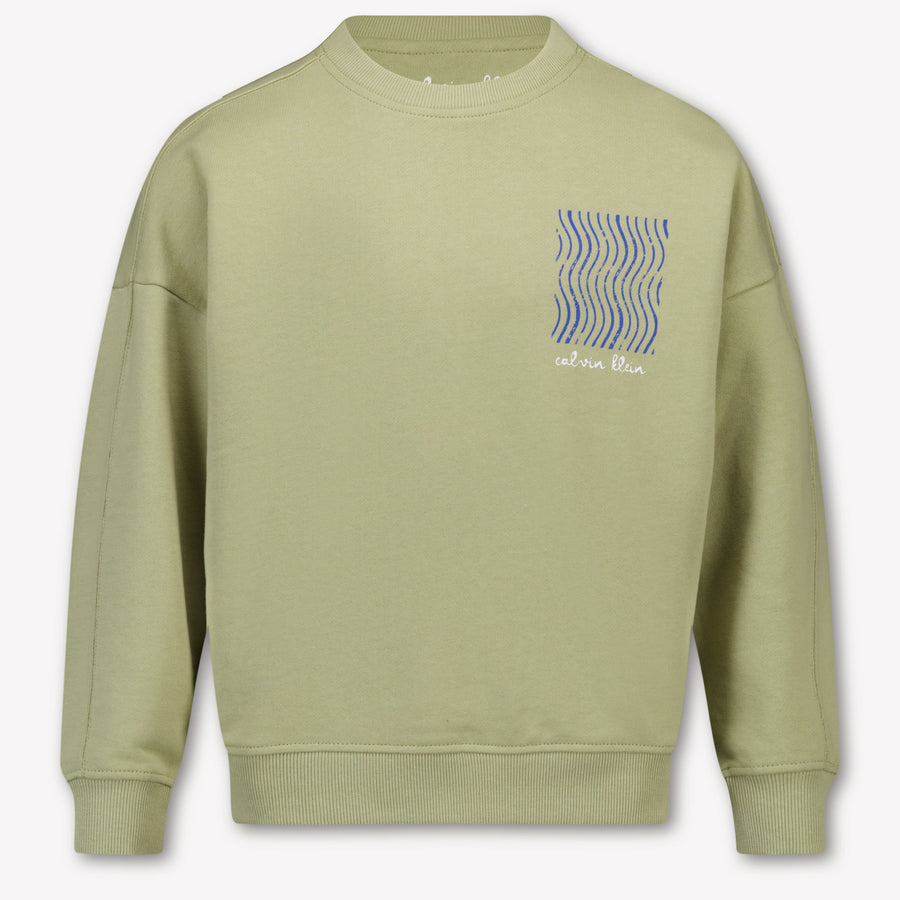 Calvin Klein Boys Sweater in Olive Green