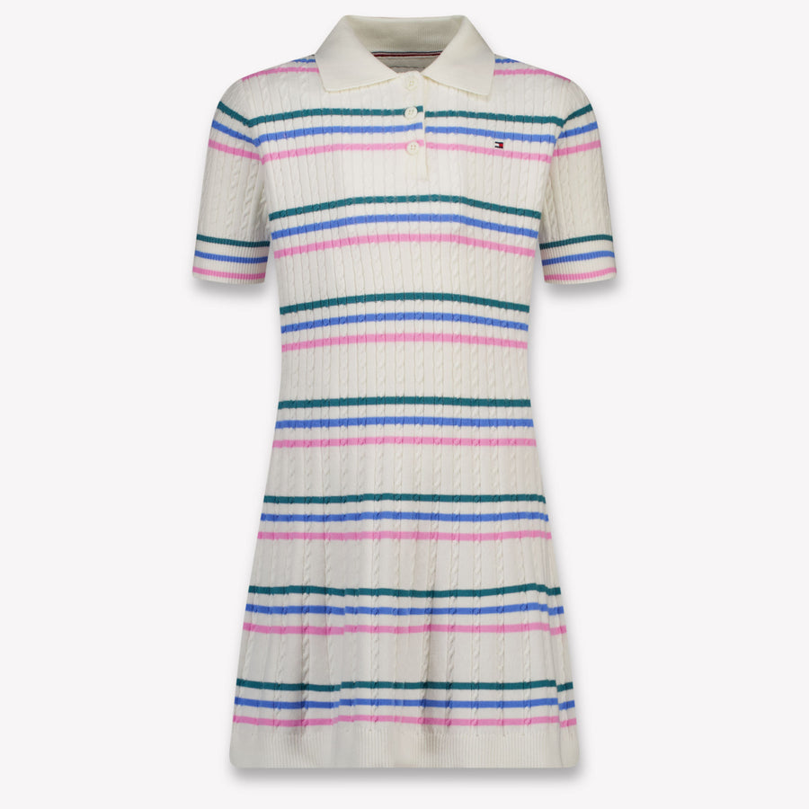 Tommy Hilfiger Kinder Meisjes Jurk In Off White