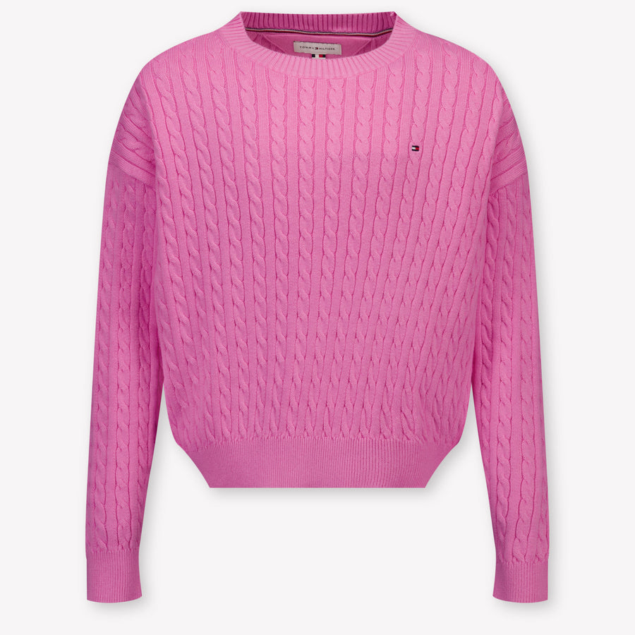 Tommy Hilfiger Girls Sweater in Fuchsia