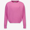 Tommy Hilfiger Kinder Meisjes Trui In Fuchsia