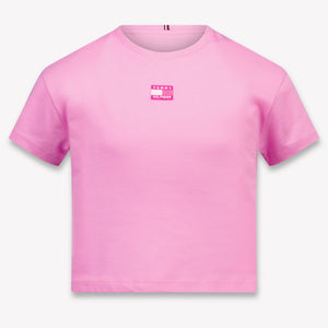 Tommy Hilfiger Kids Girls T-Shirt In Fuchsia