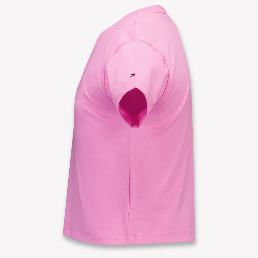 Tommy Hilfiger Kids Girls T-Shirt In Fuchsia
