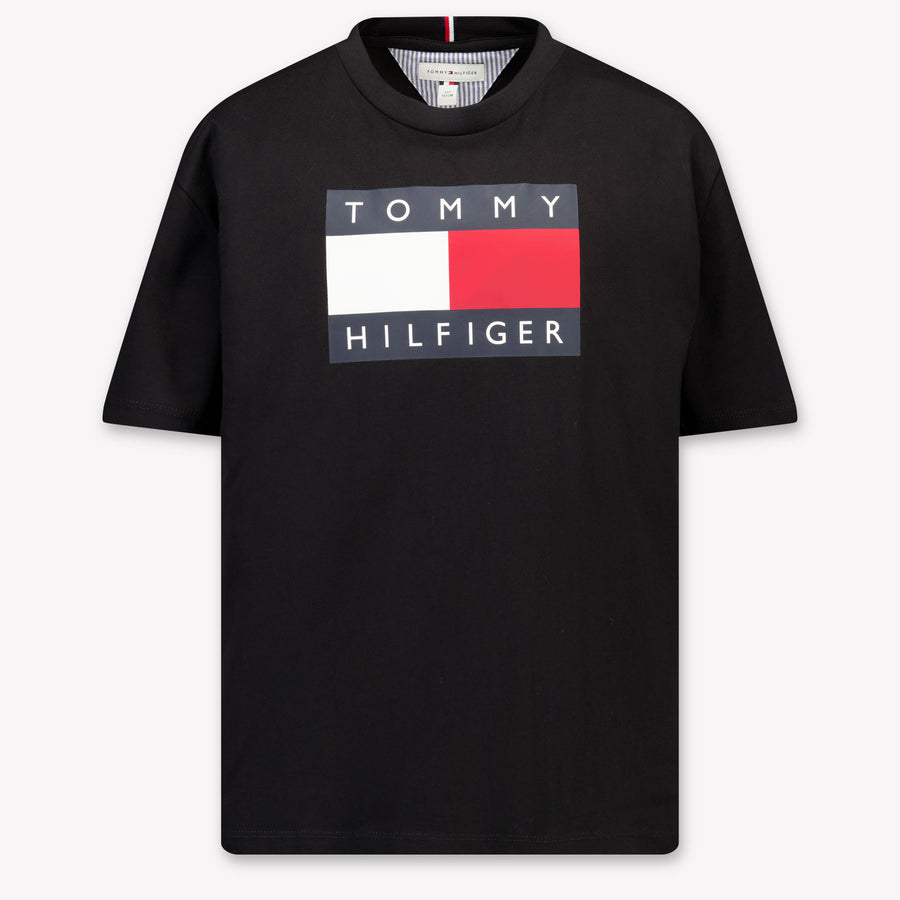 Tommy Hilfiger Kinder Jongens T-Shirt In Zwart