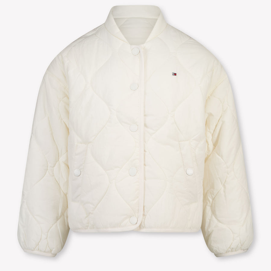 Tommy Hilfiger Girls Mid-Season Jacket in Off-White