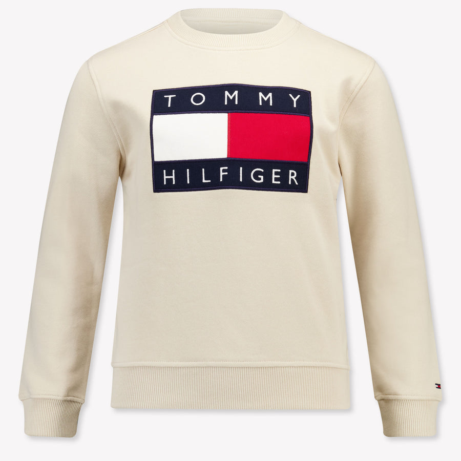 Tommy Hilfiger Kids Unisex Sweater In Beige