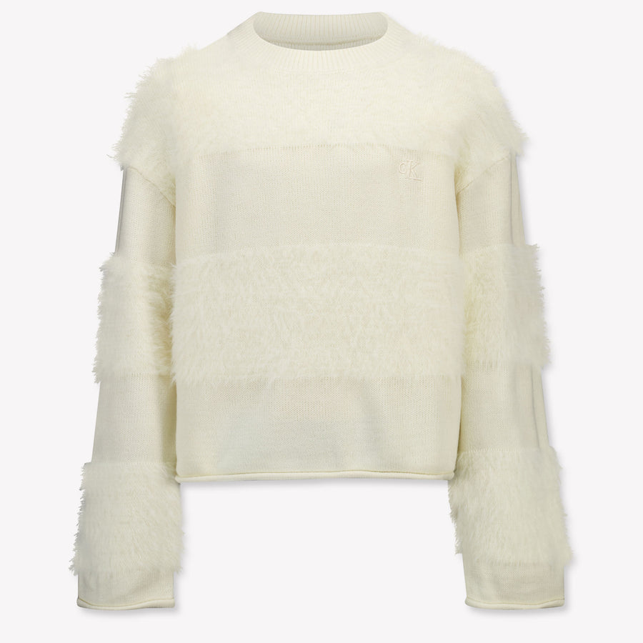 Calvin Klein Girls Sweater in Off-White