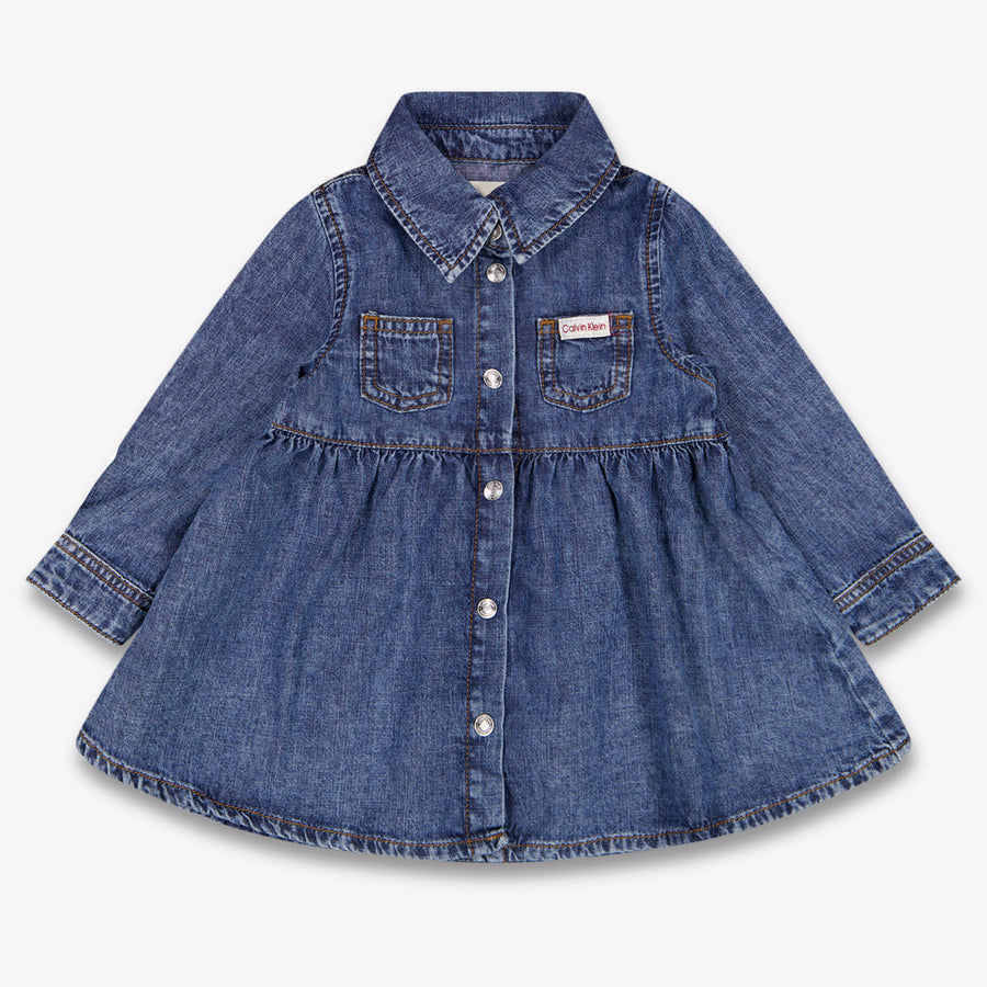 Calvin Klein Baby Girls Dress In Jeans